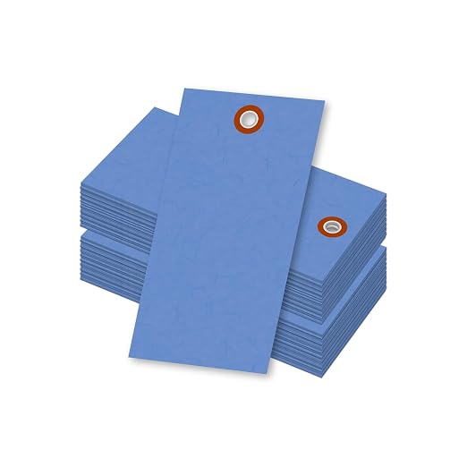SmartSign 4.75 x 2.375 inch “Blue” Blank Tyvek Shipping Tags by SmartSign