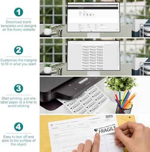 Address Labels 1" x 2-5/8" Matte Sticker Paper, 30 Up 250 Sheets (7500 Labels), Printable Shipping Mailing Labels for Inkjet & Laser Printer, White Blank Label Sheets for Small Business & Office