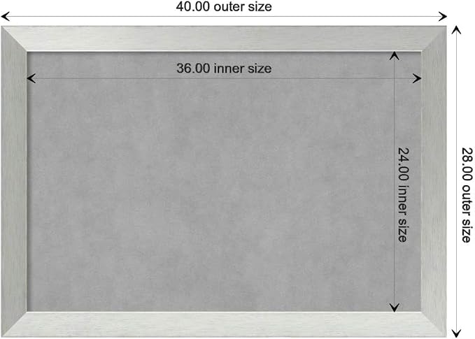 Amanti Art Silver Framed Magnetic Board 28x40 Large Vision Board - Image 4