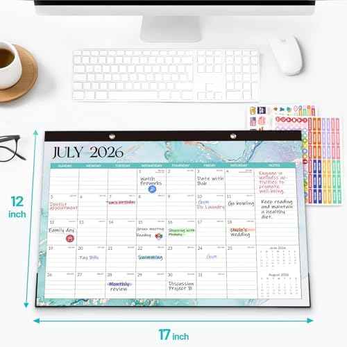 Forvencer Desk Calendar 2026-2027, 21 Months Calendar Apr 2026 to Dec 2027