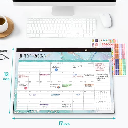 Forvencer Desk Calendar 2026-2027, 21 Months Calendar Apr 2026 to Dec 2027