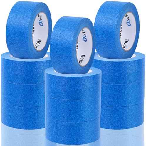 Oleitodh 12 Rolls Blue Painters Tape Bulk 2 inch x 660 Yards, Painters