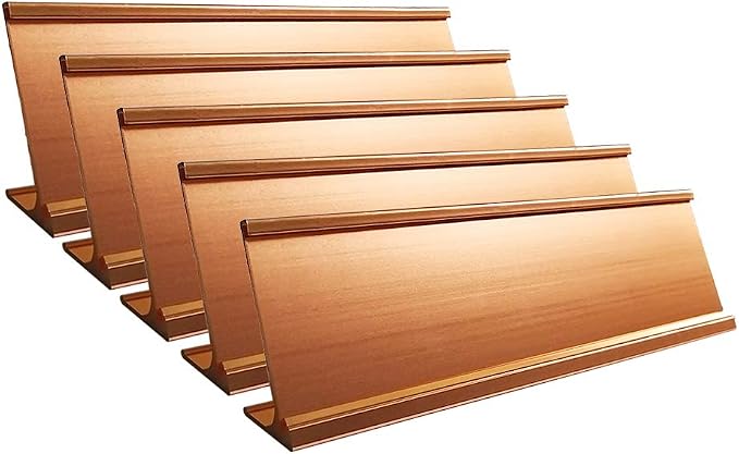 2" x 10" Aluminum Desk Name Plate Holder, Office Business Desk Sign Holder by Icomecn