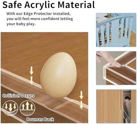 13.12 FT Edge Corner Protector Baby Proofing,Soft Clear Furniture Table Corner Guard & Edge Safety Cabinet Door Bumper,Crib Bumpers,Wall Protector(Width 2 in，Thickness 0.08 in)