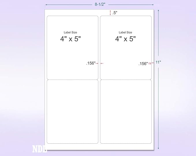 NextDayLabels - 8-1/2 x 11 Neon Color High Light Fluorescent Labels - Image 2