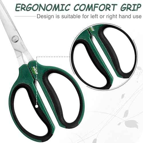 Hydroponic 2-Pack Bonsai Scissors and Plant Trimming Shears Set - Stainless Steel Pruning Shears for Indoor Gardening, Succulent Harvest, and Precision Plant Care