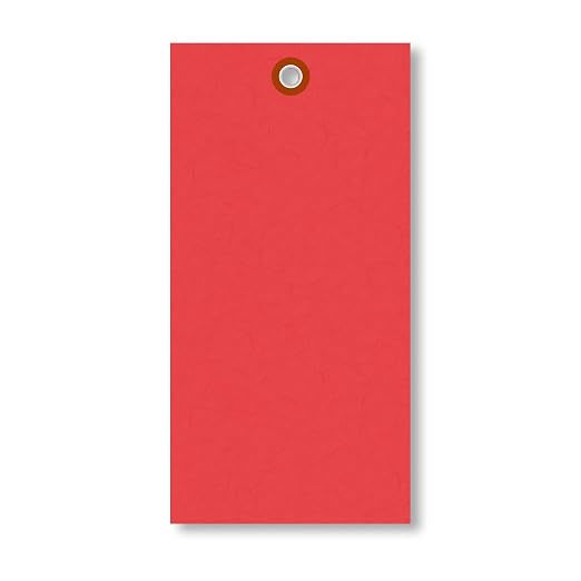 SmartSign 6.25 x 3.125 inch “Red” Blank Tyvek Shipping Tags by SmartSign