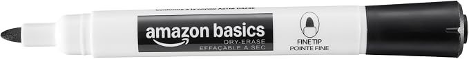 Amazon Basics Low-Odor Dry Erase Whiteboard Markers, Chisel Tip - Image 3