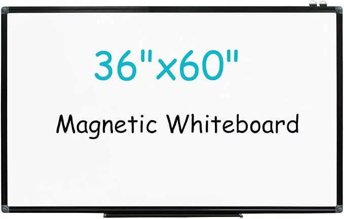 XIWODE Large 36x60 Inch Magnetic Dry Erase Whiteboard，Black Aluminum Frame by XIWODE