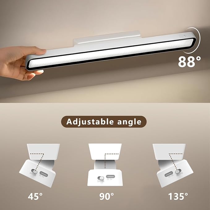 XmnSoly Magnetic Light Bar, 16.5in Rechargeable LED Desk Light Bar - Image 7