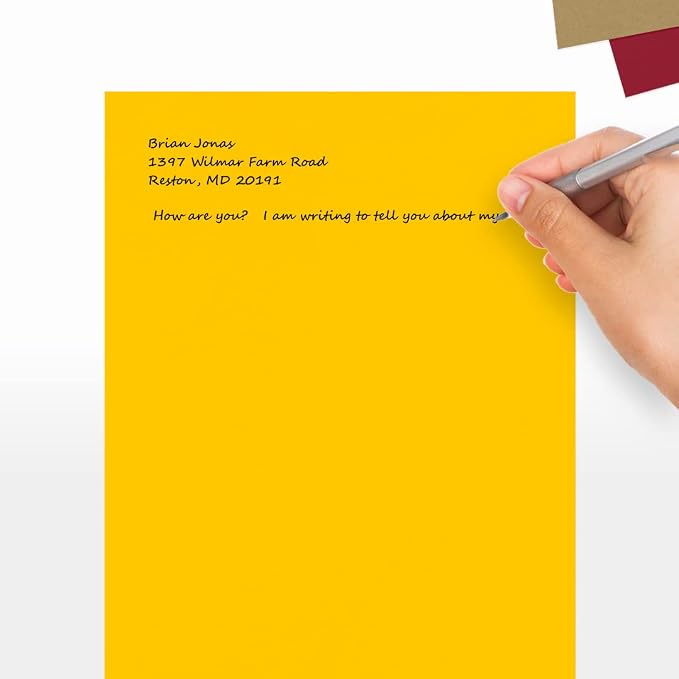 LUXPaper 8.5" x 11" Cardstock | Letter Size | Sunflower Yellow | 100lb. Cover | - Image 5