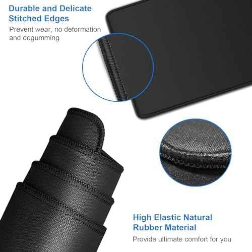 Large Extended Gaming Mouse Pad, Water Resist Non-Slip Mousepad Rubber Base