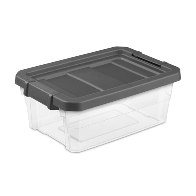 Sterilite 24-Pack Modular Stacker Box, Durable Clear Plastic Storage Bins by Sterilite
