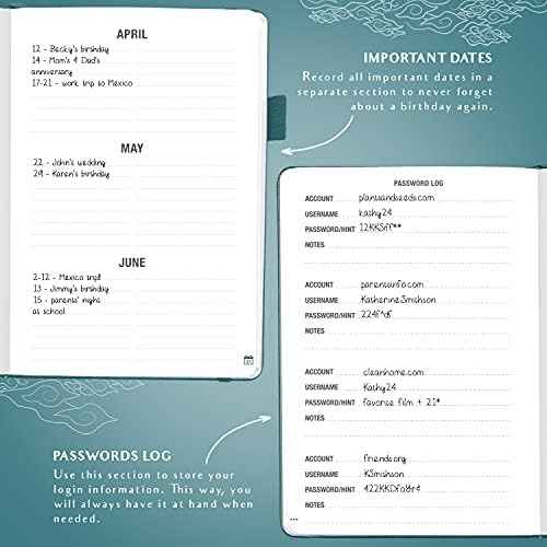 Legend Telephone Address Address Book for Seniors with Tabs, Dark Teal