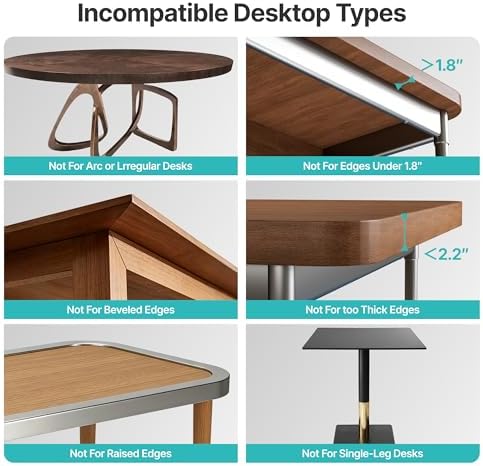 PEGZONE Clamp on Desk Pegboard Shelf, with 2-Slot Under Desk Laptop Holder