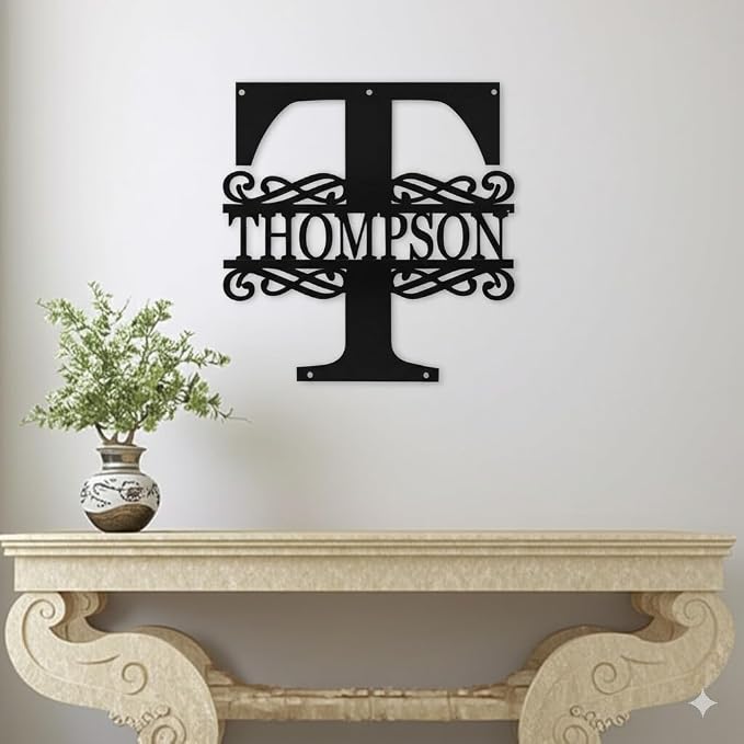 Custom Metal Signs | Personalized Monogram Name Sign | Outdoor Wall Art - Image 5