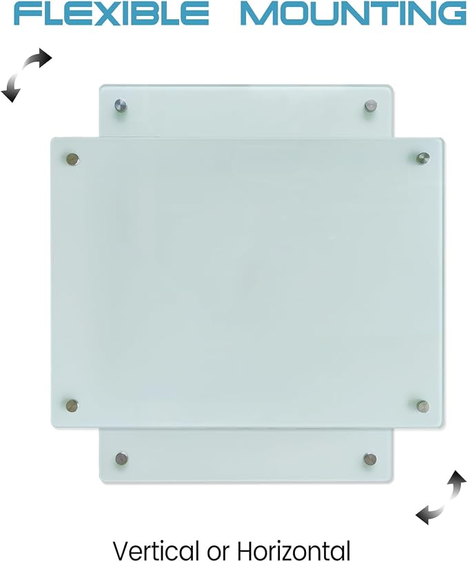 Glass Whiteboard 48"X36" Magnetic Glass White Board Frameless Wall Mounted Dry - Image 7