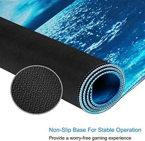 Naukay Large Mouse Pad, 31.5x15.7 inch Large Extended Computer Keyboard Mouse Mat, Water Resist Non-Slip Mousepad Rubber Base Long XXL Gaming Mouse Pad for Work & Gaming, Office & Home