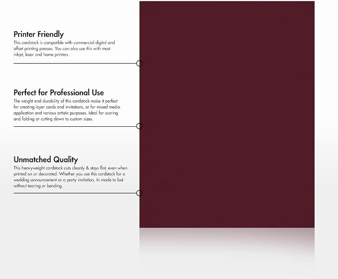 LUXPaper 8.5" x 11" Cardstock | Letter Size | Burgundy Linen | 100lb. Cover | - Image 8