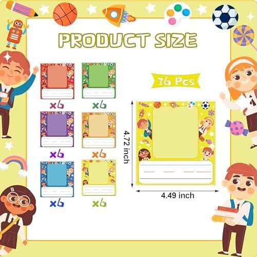 36 Pcs 4.49x4.72 Inch Kids Photo Nameplates for Desk Kids Name Labels