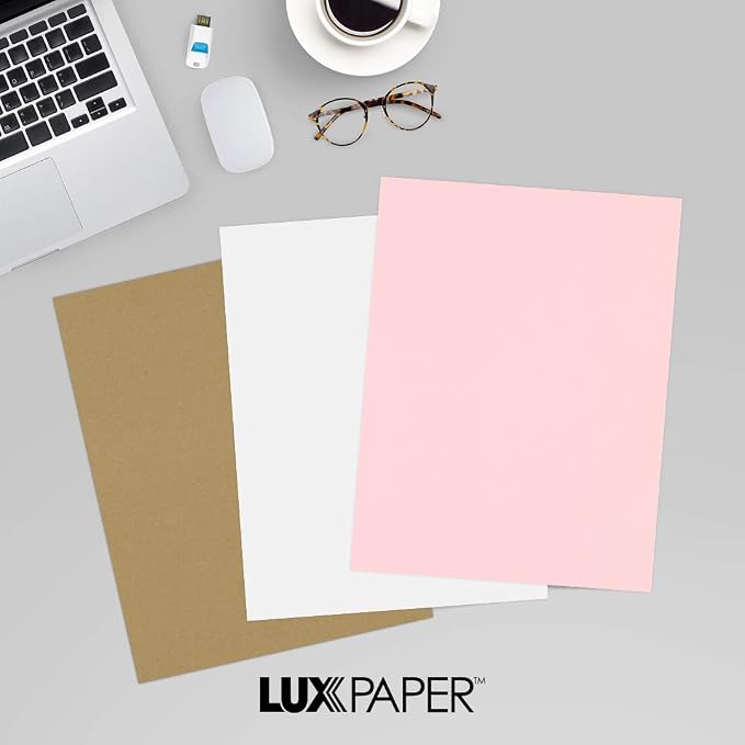 LUXPaper 8.5" x 11" Paper | Letter Size | Candy Pink | 80lb. Text | 50 Qty - Image 9