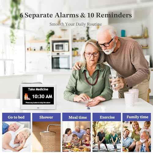 7'' Clocks for Seniors Elderly, Large Display Digital Clock with Date Time