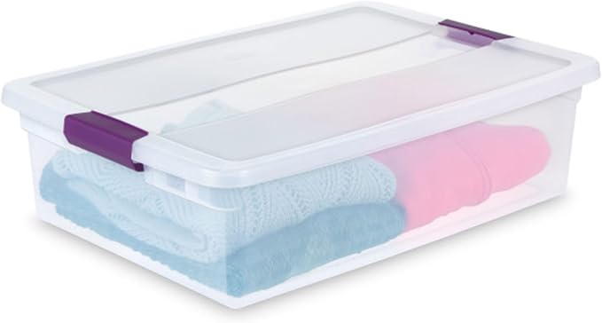 Sterilite 24-Pack 32 Quart ClearView Latch Box, Stackable Organizer Bins - Image 7