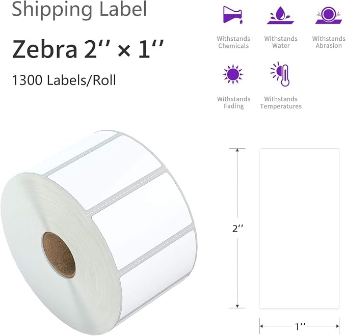AveneMark 24 Rolls 2" x 1" Direct Thermal Labels - Image 2