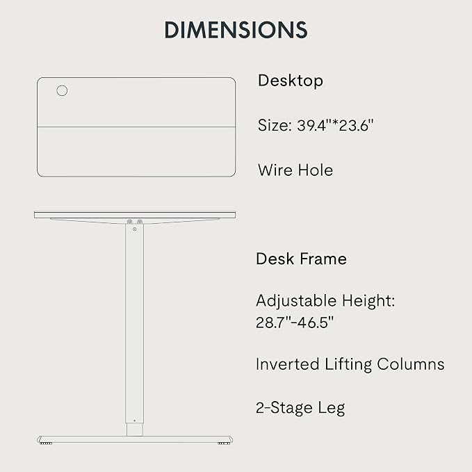FitStand Adjustable Stand Up Desk Standing Desk, 40x24 Inches Home Office Desks - Image 6