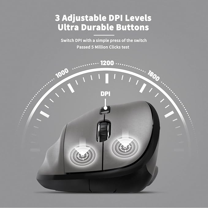 Ergonomic Wireless Mouse with USB Receiver - Image 4