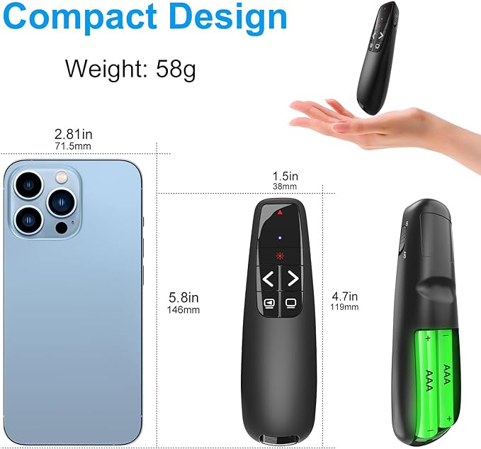 Presentation Clickers for PowerPoint, Clicker for Laptop Presentations Remote - Image 7