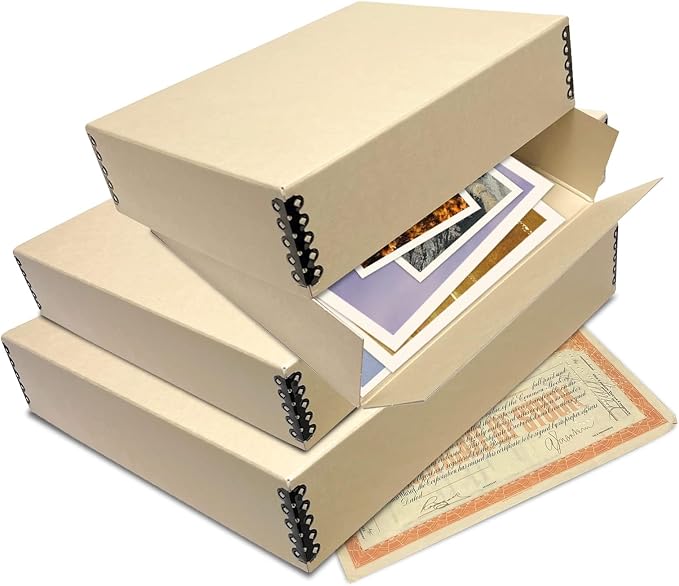 Lineco Museum Archival Storage Box, 14.75x18.75x3 in. Drop Front Design. - Image 9