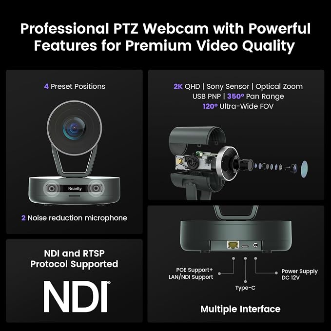 NEARITY Conference Room Camera System, Zoom Certified Scalable Conference - Image 3