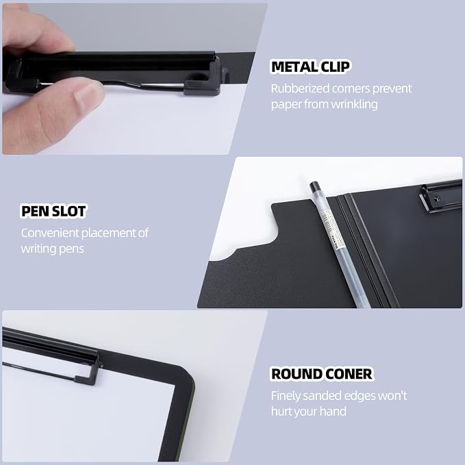 FRETONBA Clipboard Folder, 5 Pack A4 Foldable Clipboard - Image 4