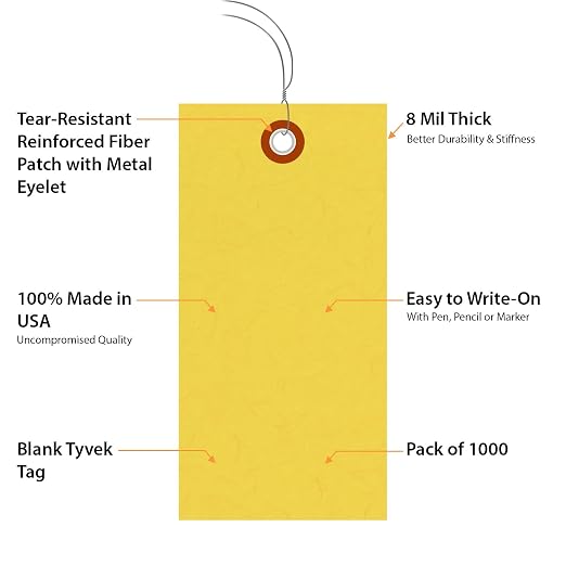 SmartSign “Yellow Tyvek Shipping Tags - Image 5