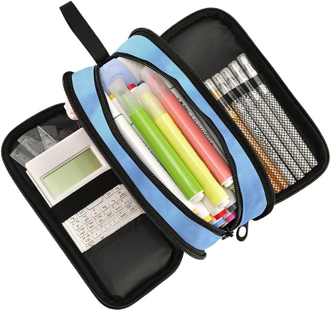 BOENLE Wolf Snowy Pencil Case Box Boys Girls Large Pencil Pouch Zipper - Image 4