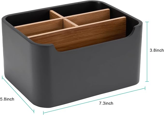 SZYRL Stylish Desk Organizer and Remote Control Holder in Black - Image 2