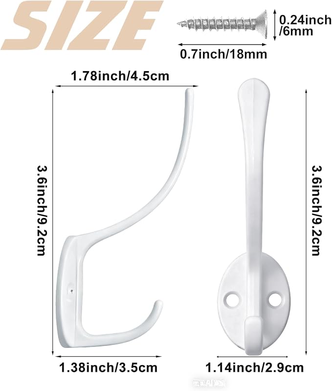 Homanu 14 Pack Coat Hooks Wall Mounted - Image 5