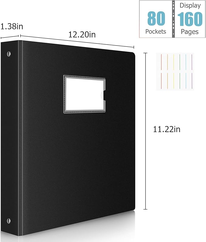 Uquelic 80-Pocket Binder with Plastic Sleeves, High-Capacity Document Organizer - Image 5