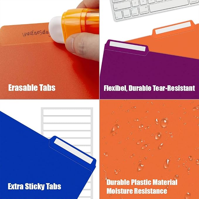 Sooez 18 Pack Plastic File Folders Colored - Image 4