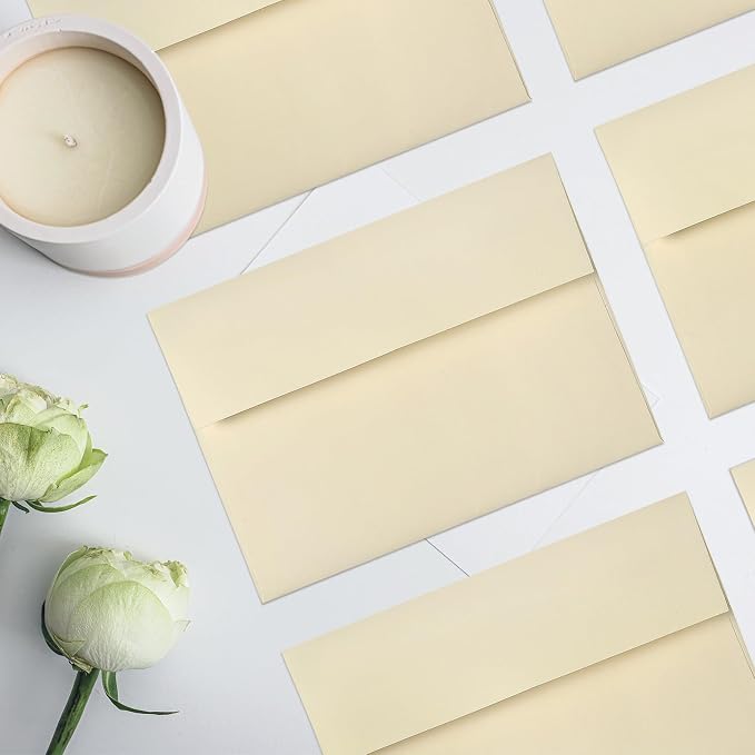 Goefun Cream Blank Cards and Envelopes, 5x7 Folded Ivory Cardstock and A7 - Image 7