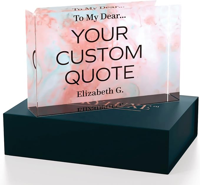 Personalized Gifts, Custom Quote Block Letter Board, Crystal-Clear Acrylic - Image 3