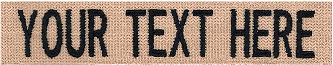 Custom Uniform Name Tapes Solid Colors. Coyote Tan Webbing, 3.5 Inch Sew on by NORTHERNSAFARI