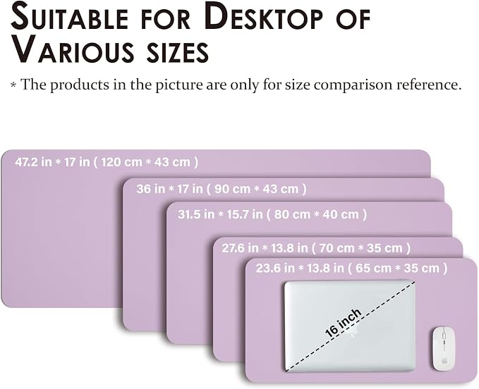 Large Desk Mat - 47.2"x 17" Non-Slip PU Desk Pad - Image 5