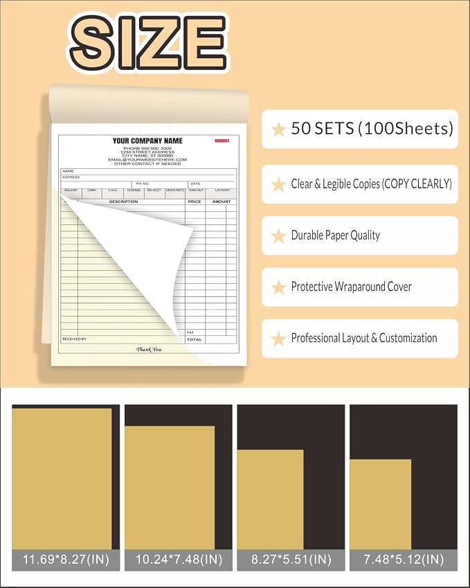 Custom Carbonless Invoice Book - Image 2
