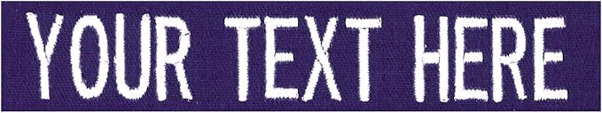 Custom Uniform Name Tapes Solid Colors. Purple Fabric, 5 Inch Hook Fastener by NORTHERNSAFARI
