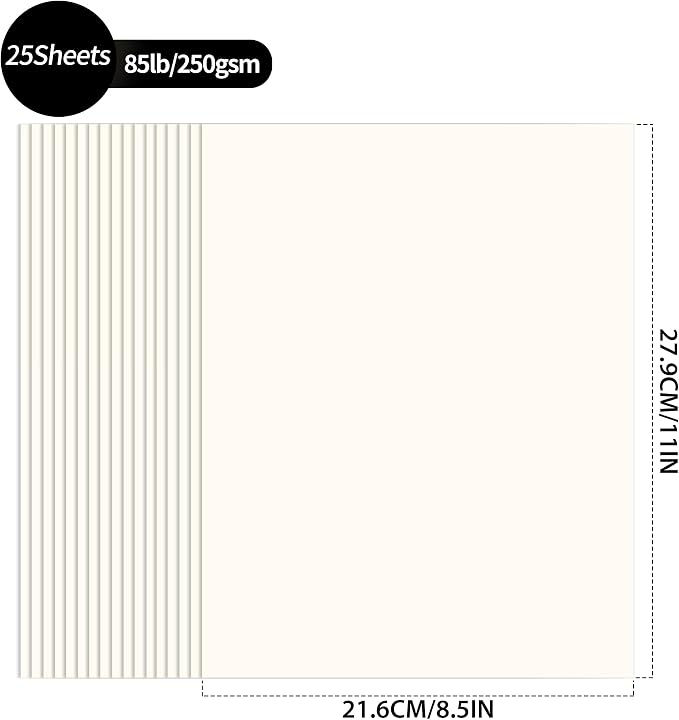 25 Sheets Creamy White Cardstock - Image 2