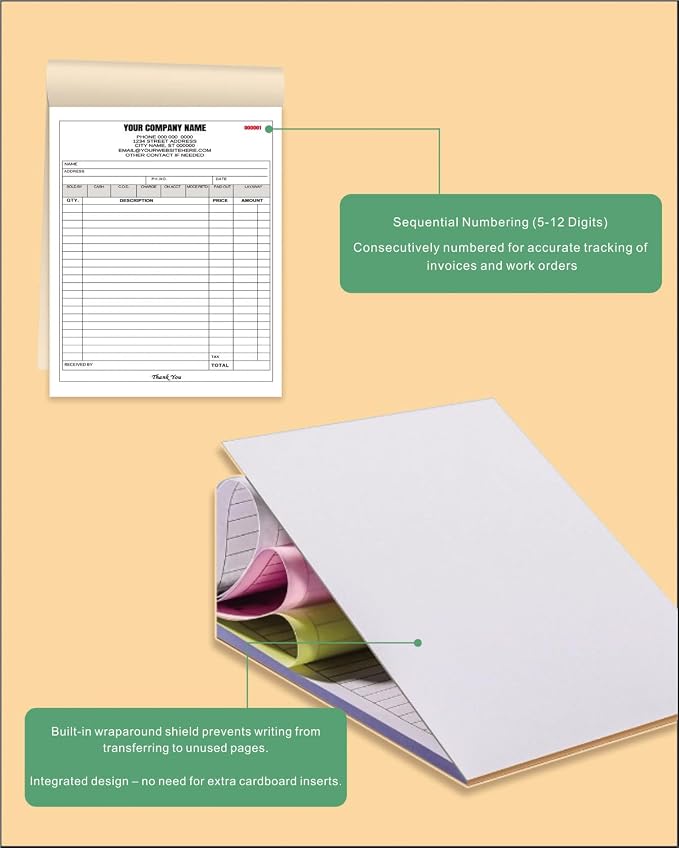 Custom Carbonless Invoice Book - Image 3