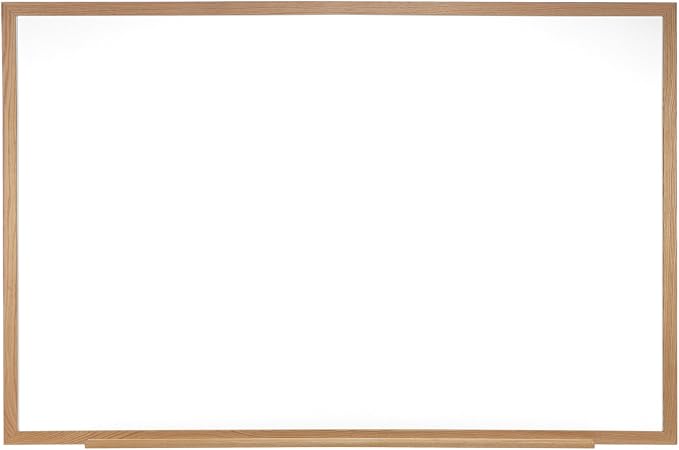 Ghent 4 x 6 Porcelain Magnetic Whiteboard, Wood Frame, 1 Marker, 1 Eraser by Ghent