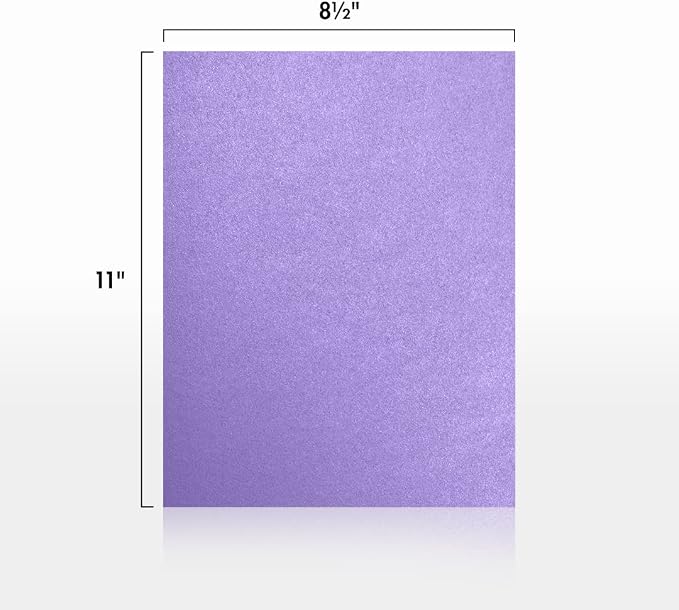 LUXPaper 8.5" x 11" Cardstock | Letter Size | Amethyst Metallic | 105lb. Cover - Image 2